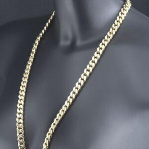 10ct Yellow Gold Curb Chain 28&#8221; 10.5mm