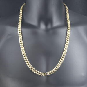 10ct Yellow Gold Curb Chain 28&#8221; 10.5mm