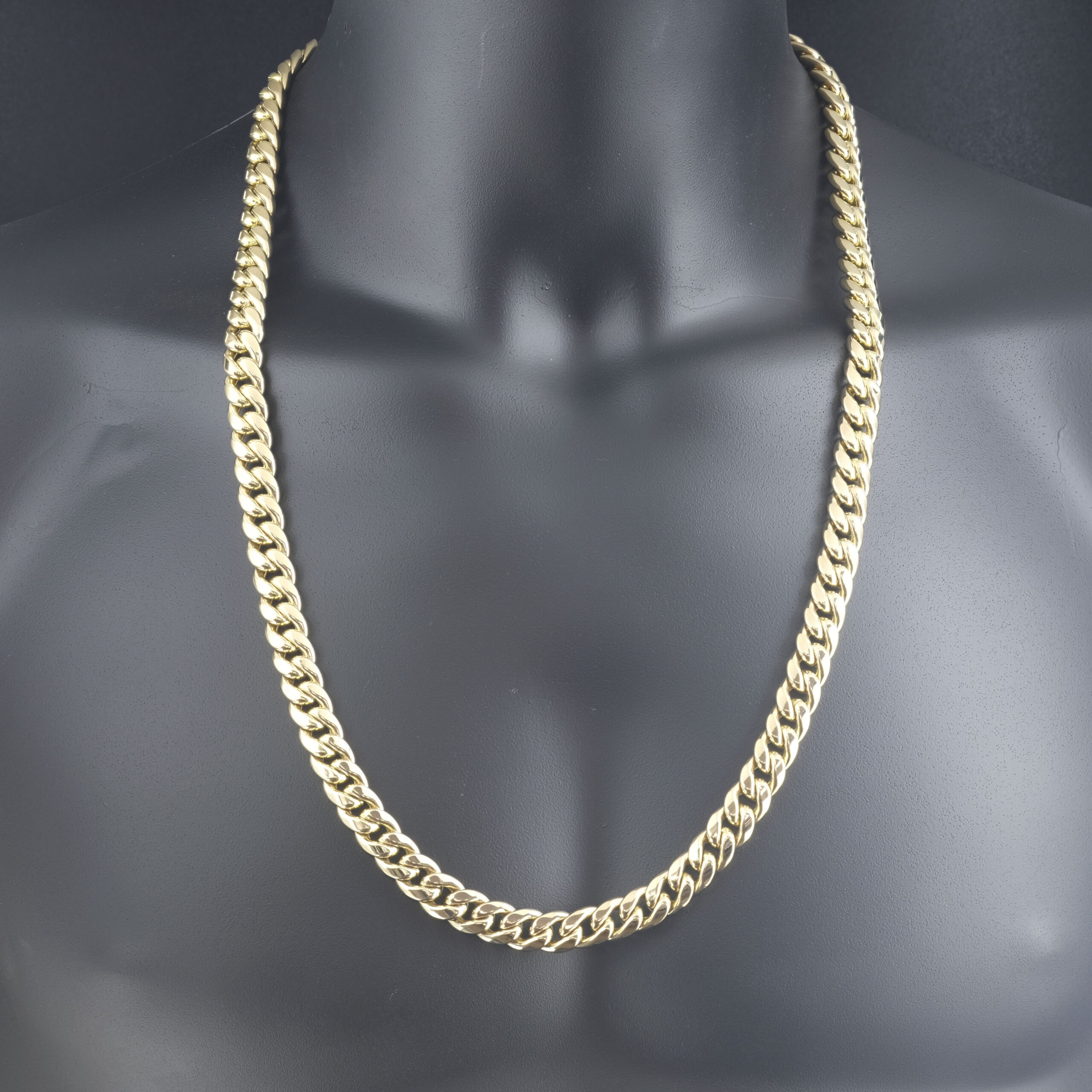 10ct Yellow Gold Curb Chain 28'' 10.5mm - Image 4