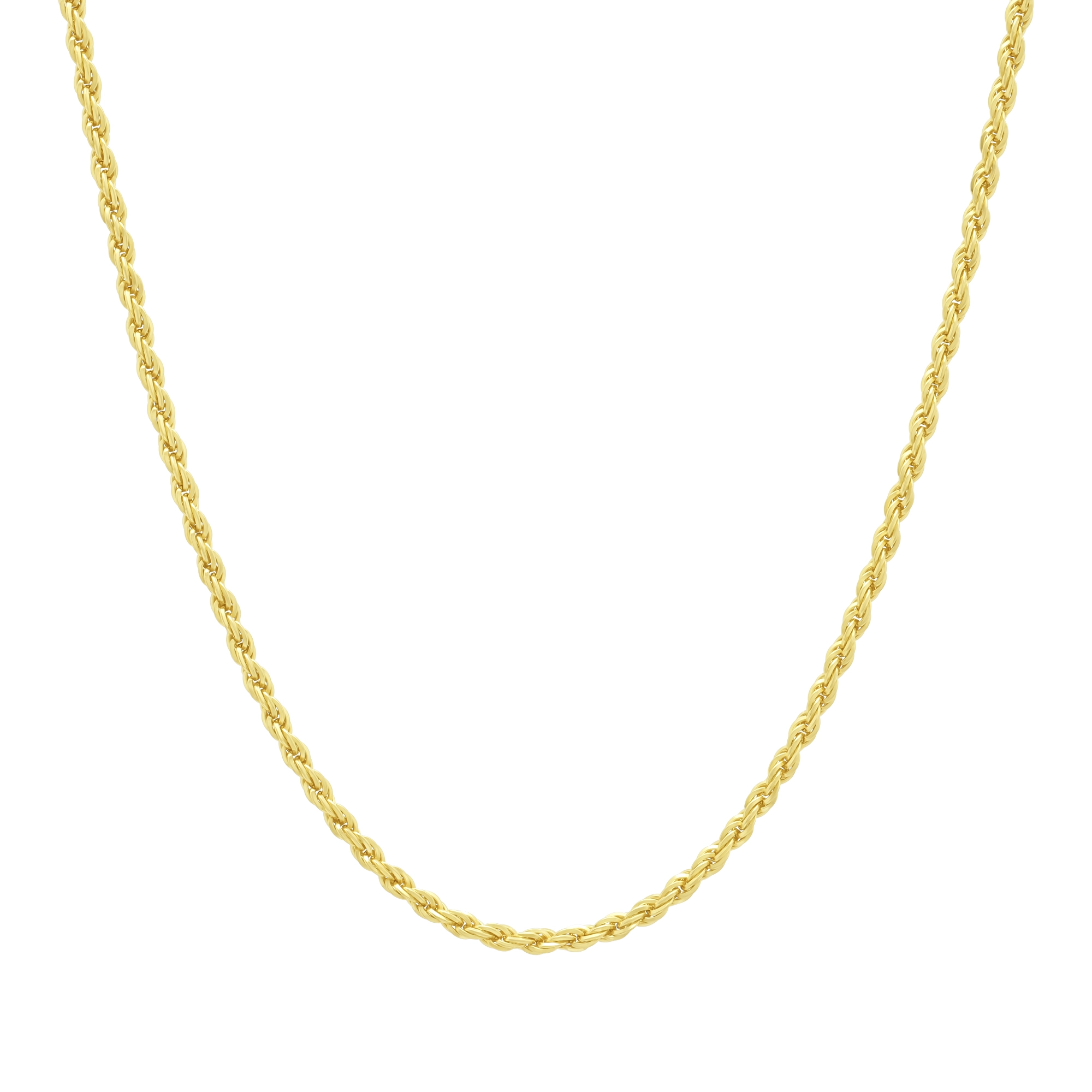 18ct Yellow Gold Rope Chain 19.5" 2.5mm