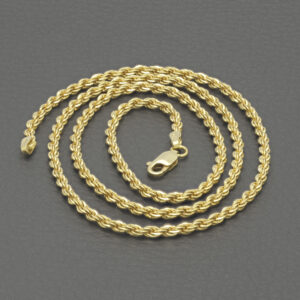 18ct Yellow Gold Rope Chain 19.5&#8243; 2.5mm