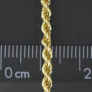 18ct Yellow Gold Rope Chain 19.5&#8243; 2.5mm