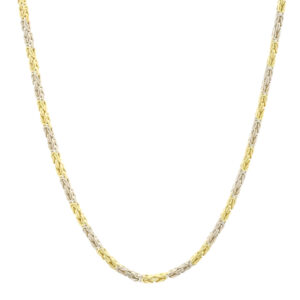 18ct Yellow & White Gold King Chain 21.5″ 2.5mm