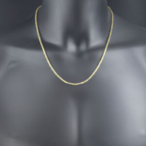 18ct Yellow &#038; White Gold King Chain 21.5&#8243; 2.5mm