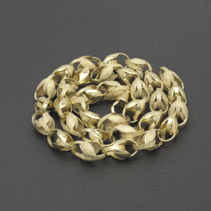 9ct Yellow Gold Tulip Chain 24&#8243; 10.5mm