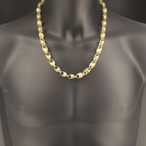 9ct Yellow Gold Tulip Chain 24&#8243; 10.5mm