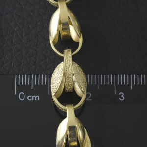 9ct Yellow Gold Tulip Chain 24&#8243; 10.5mm