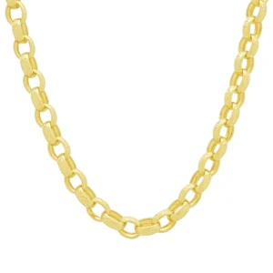9ct Yellow Gold Belcher Chain 21″ 9mm