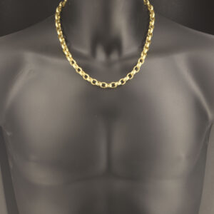 9ct Yellow Gold Belcher Chain 21&#8243; 9mm