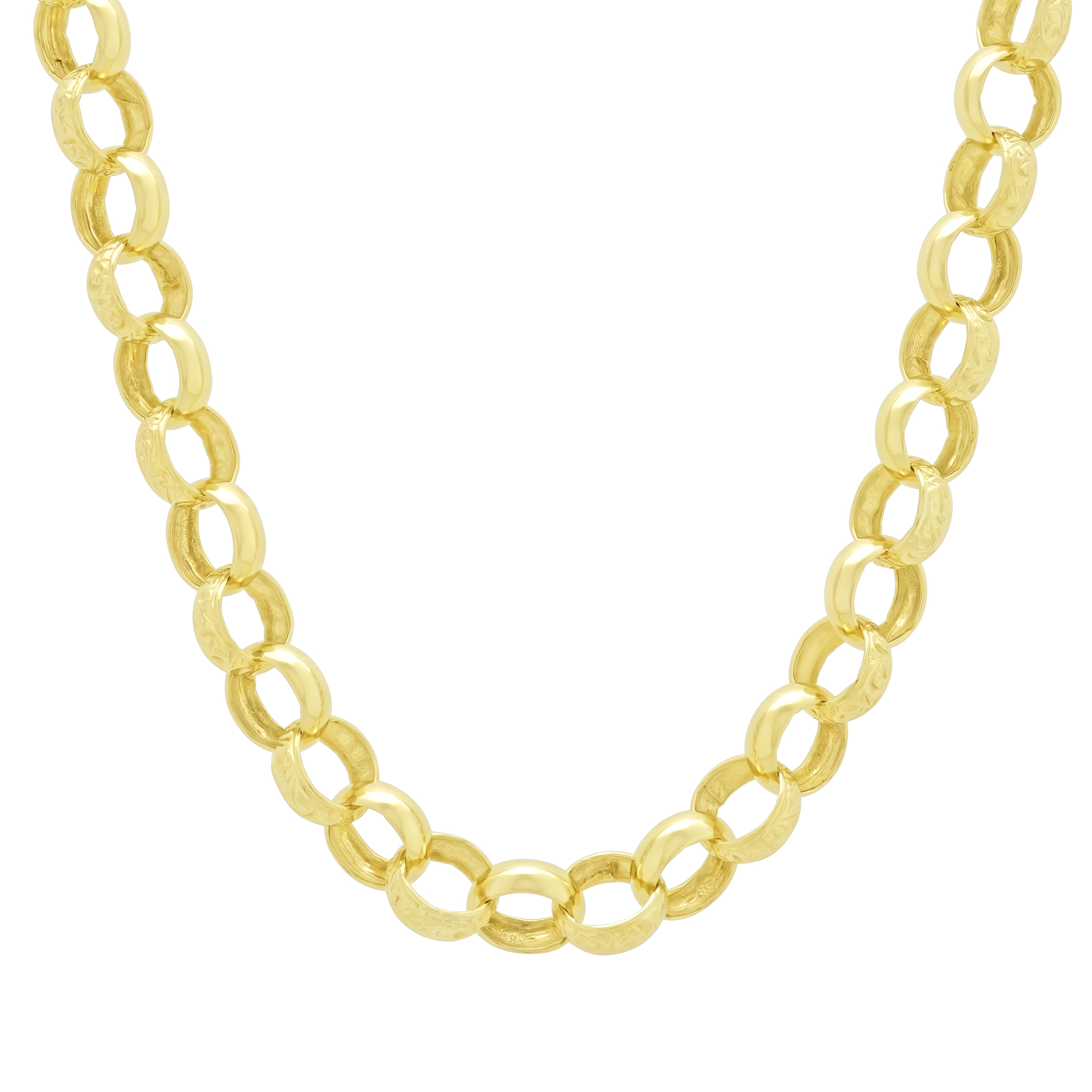 9ct Yellow Gold Belcher Chain 26" 11mm