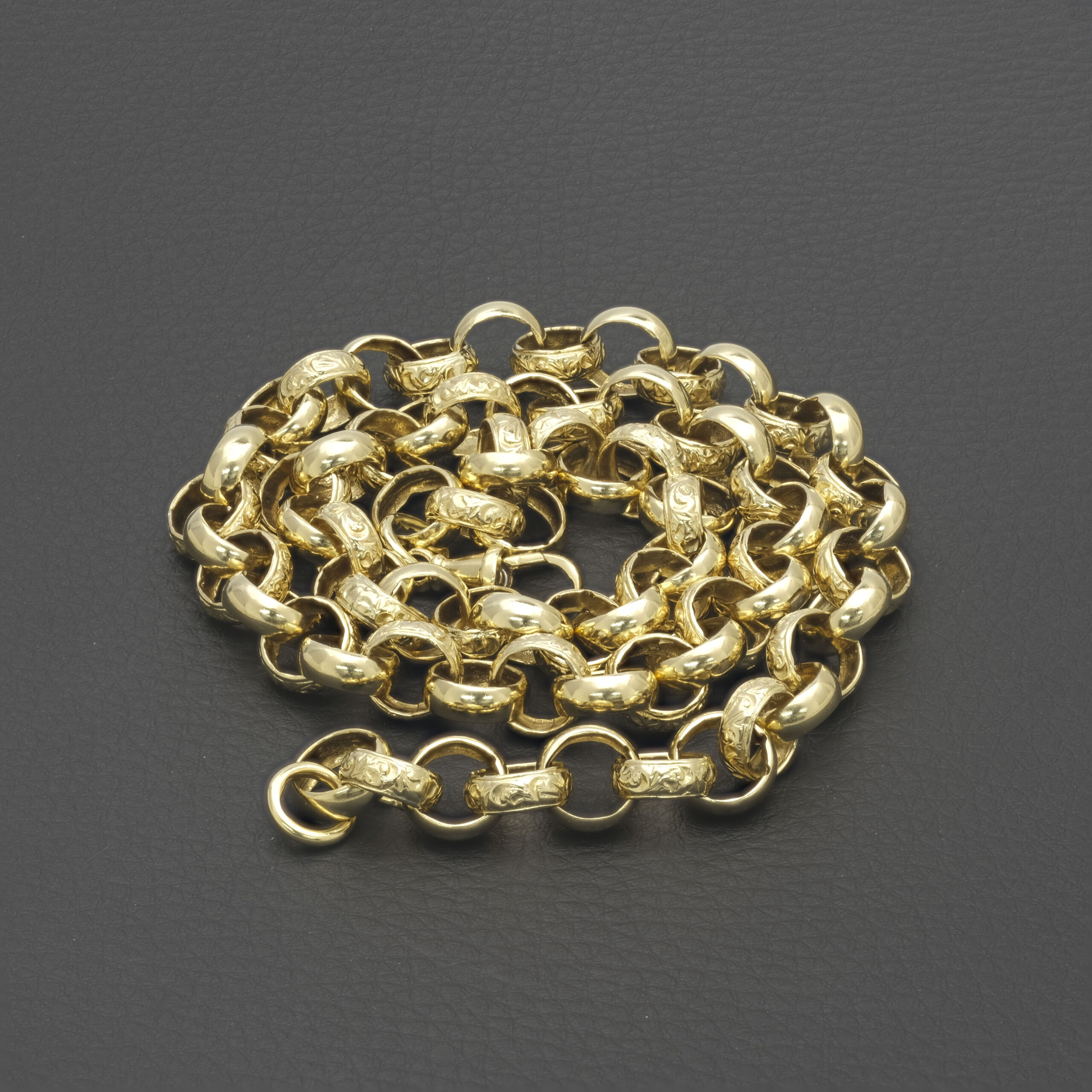 9ct Yellow Gold Belcher Chain 26" 11mm - Image 2