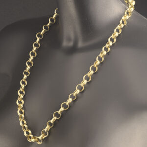 9ct Yellow Gold Belcher Chain 26&#8243; 11mm
