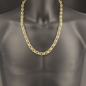 9ct Yellow Gold Belcher Chain 26&#8243; 11mm