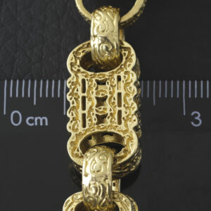 9ct Yellow Gold Stars &#038; Bars Bracelet 8.5&#8243; 13.5mm