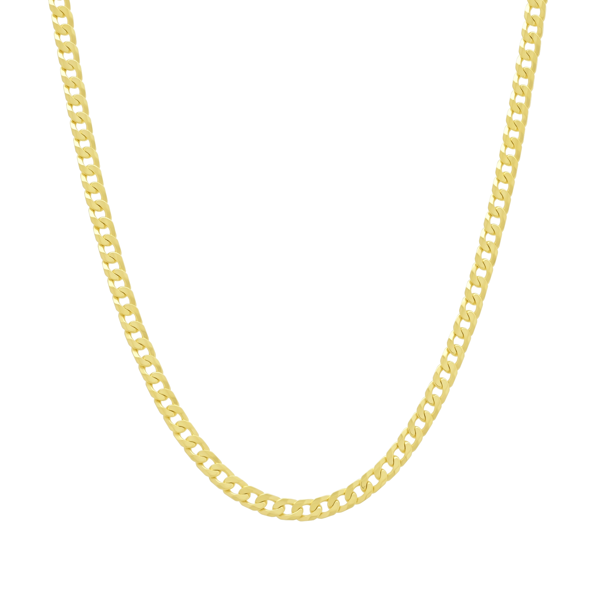 9ct Yellow Gold Curb Chain 19.5" 4mm