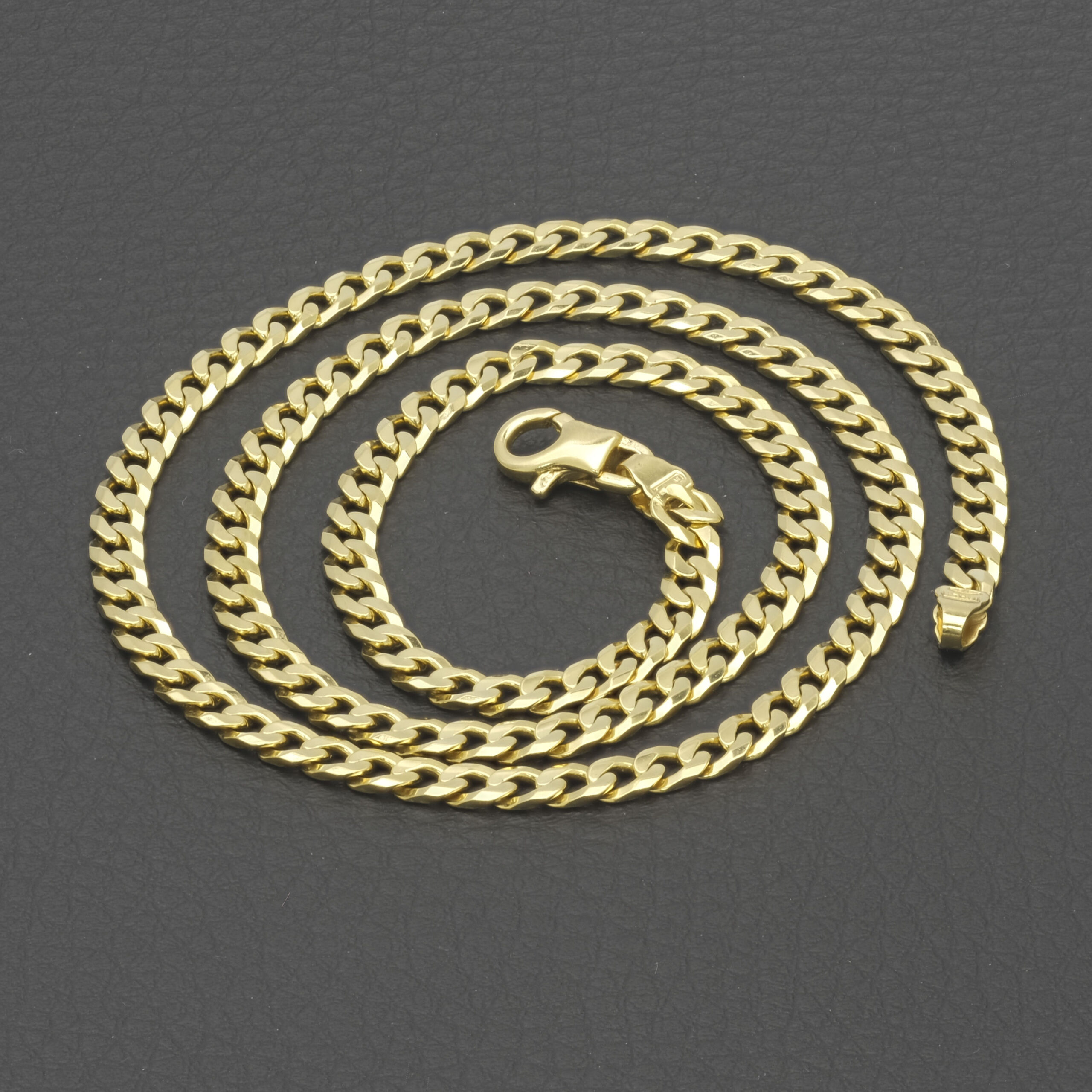 9ct Yellow Gold Curb Chain 19.5" 4mm - Image 5