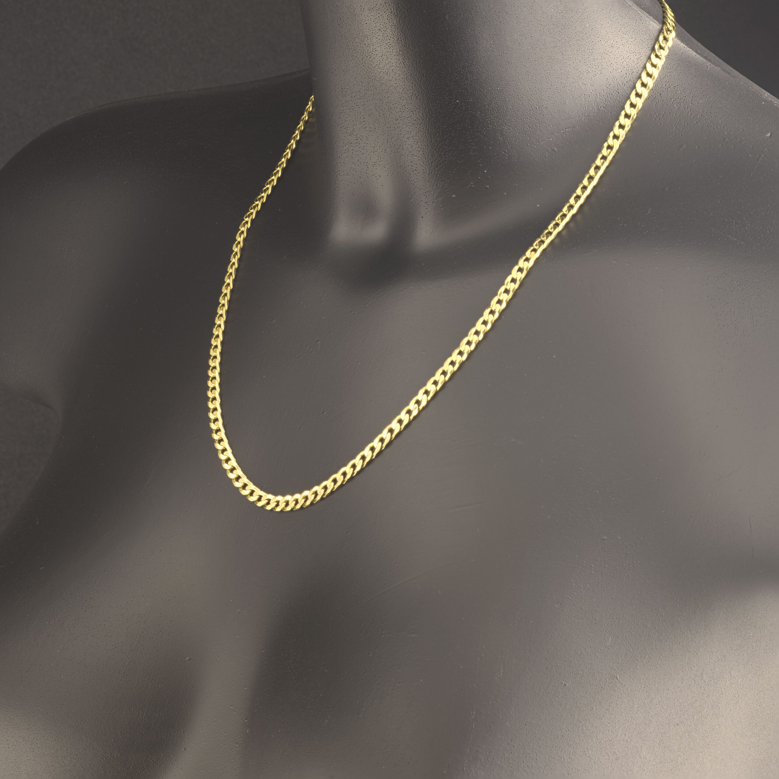 9ct Yellow Gold Curb Chain 19.5" 4mm - Image 4
