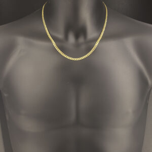 9ct Yellow Gold Curb Chain 19.5&#8243; 4mm