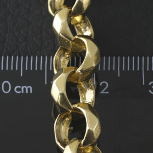 9ct Yellow Gold Patterned Belcher Chain 25&#8243; 11mm