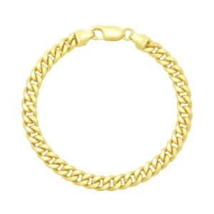 18ct Yellow Gold Curb Bracelet 7″ 6mm