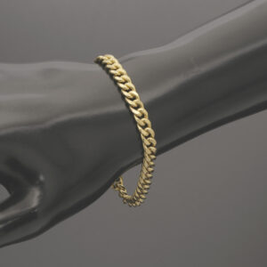 18ct Yellow Gold Curb Bracelet 7&#8243; 6mm