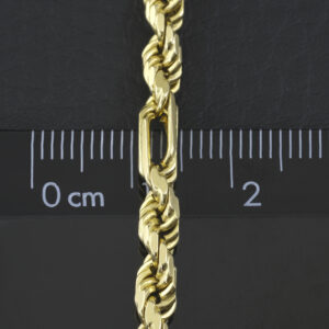 9ct Yellow Gold Diamond Cut Fancy Link Chain 31″ 4mm