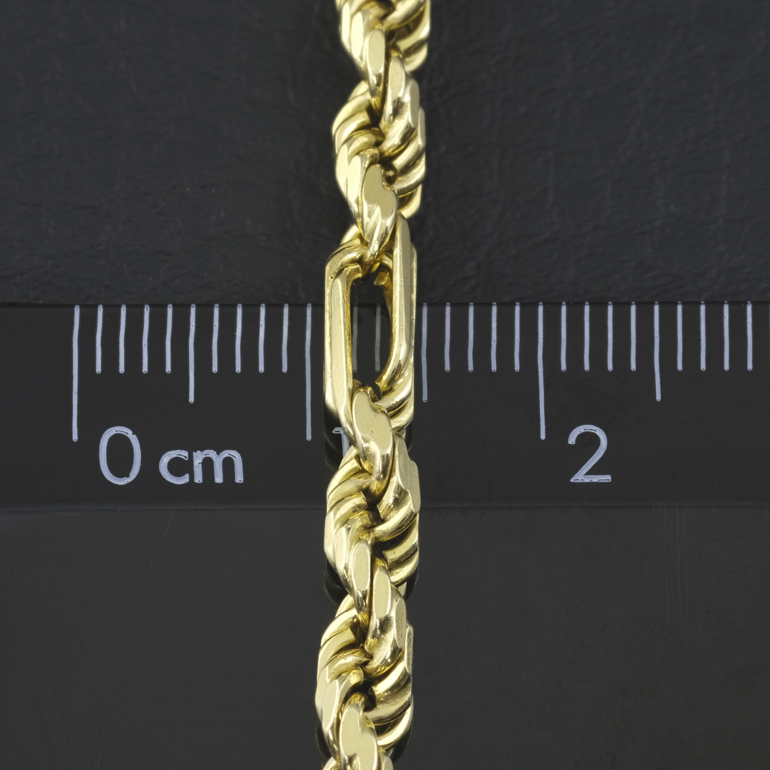 9ct Yellow Gold Diamond Cut Fancy Link Chain 31" 4mm - Image 3