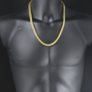 9ct Yellow Gold Franco Chain 24.5&#8243; 6.5mm