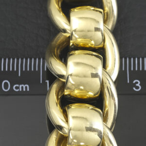 9ct Yellow Gold Roller Ball Bracelet 9&#8243; 16.5mm