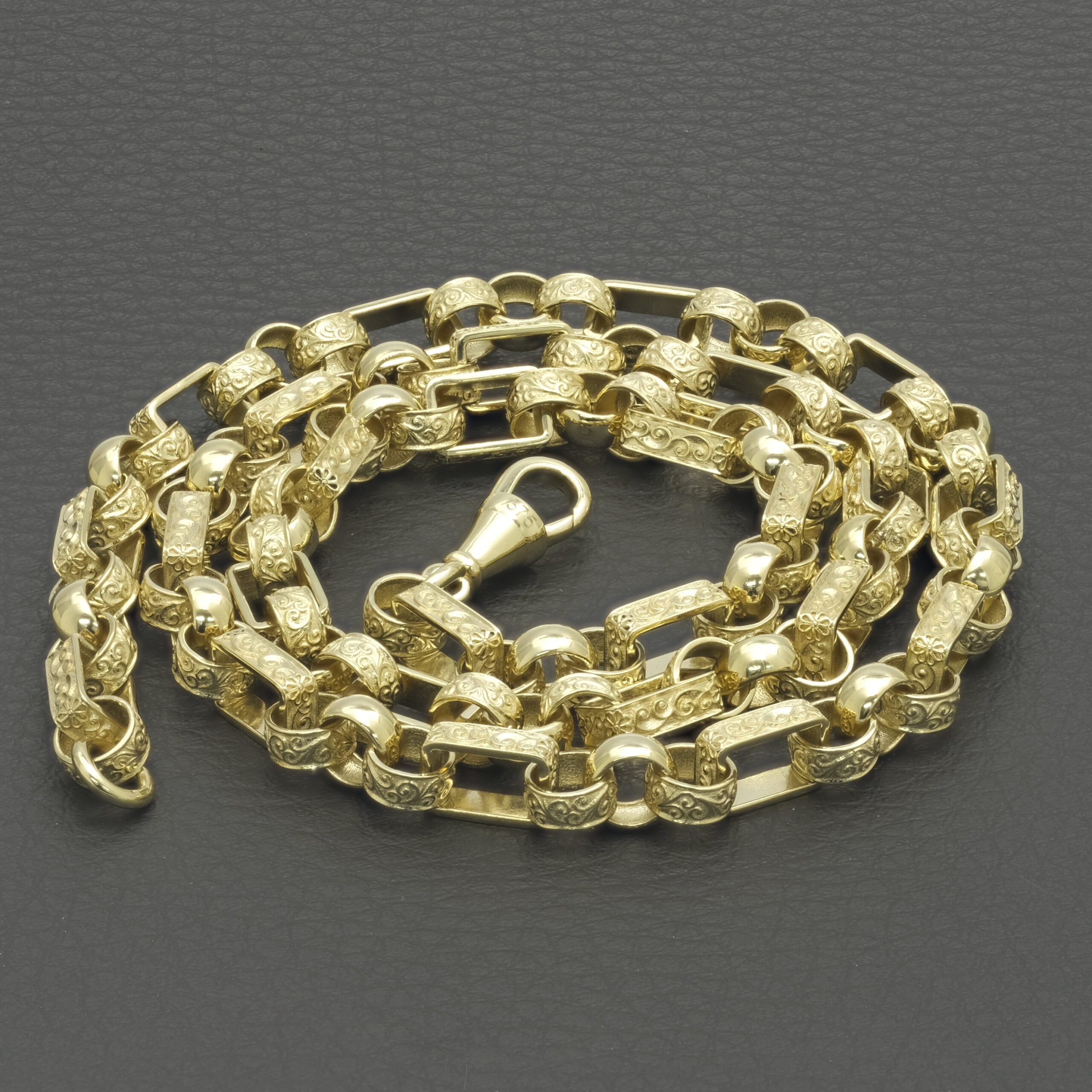 9ct Yellow Gold Gypsy Link Chain 22" 6.5mm - Image 2