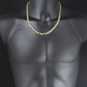 9ct Yellow Gold Gypsy Link Chain 22″ 6.5mm