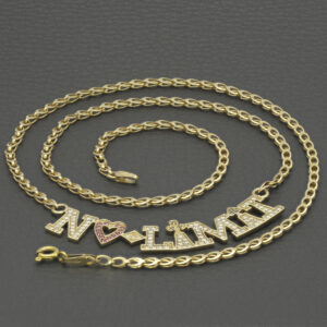 9ct Yellow Gold Ruby &#038; Diamond Necklace 18&#8243; 2.5mm