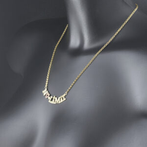 9ct Yellow Gold Ruby &#038; Diamond Necklace 18&#8243; 2.5mm