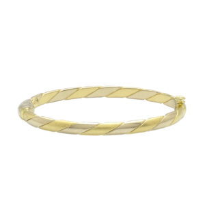 18ct Yellow & White Gold Children’s Twist Bangle