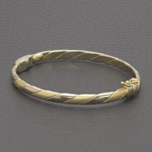 18ct Yellow & White Gold Children’s Twist Bangle