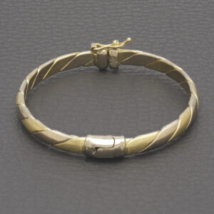 18ct Yellow & White Gold Children’s Twist Bangle