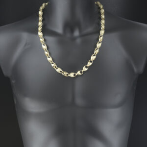 9ct Yellow Gold Tulip Chain 25.5&#8243; 10.5mm