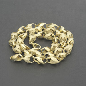 9ct Yellow Gold Tulip Chain 25.5&#8243; 10.5mm