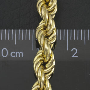 9ct Yellow Gold Rope Chain 24.5&#8243; 6.5mm
