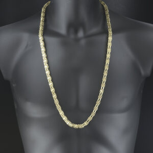 9ct Yellow Gold Cage Chain 34&#8243; 7.5mm