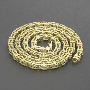 9ct Yellow Gold Cage Chain 34&#8243; 7.5mm