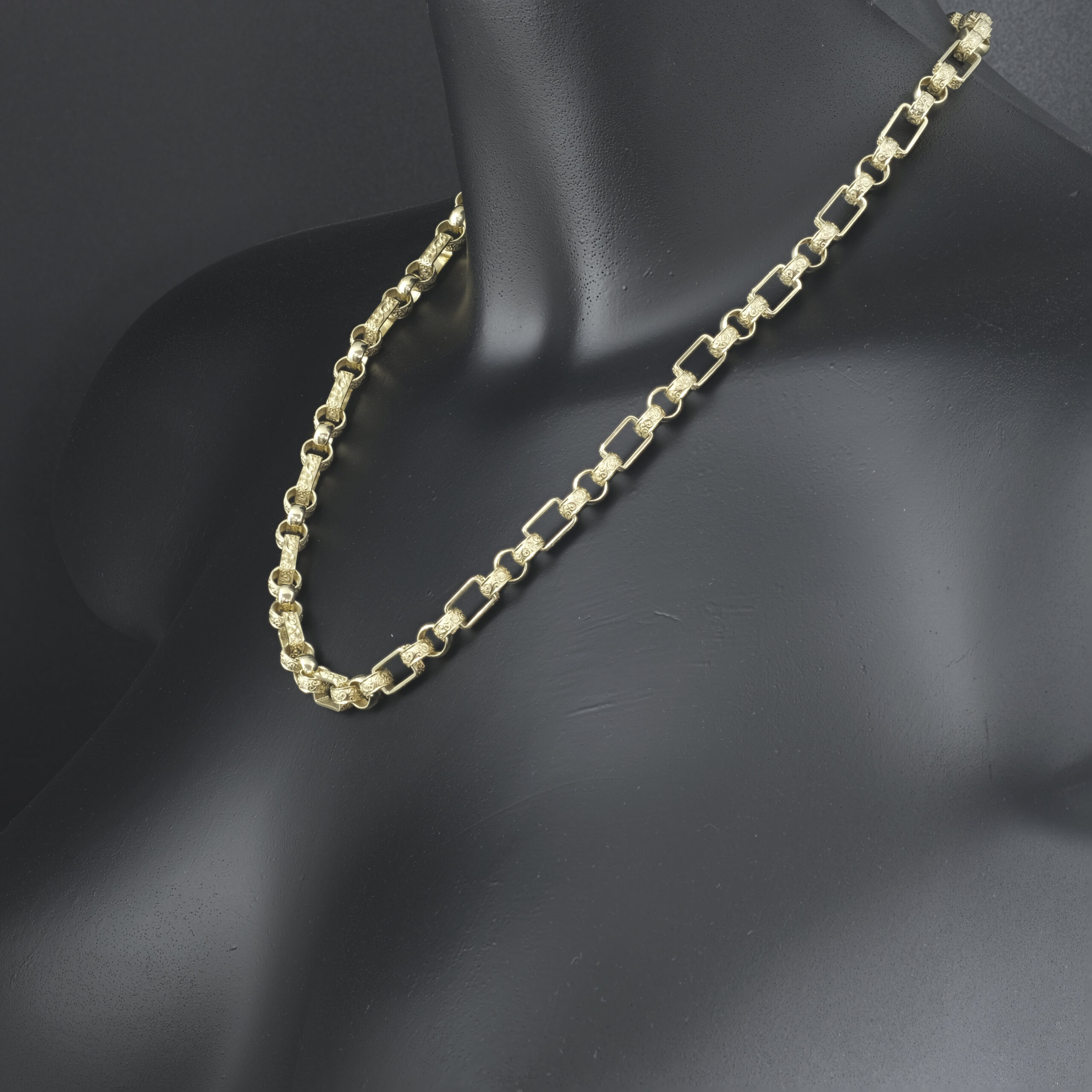 9ct Yellow Gold Gypsy Link Chain 20" 6.5mm - Image 3