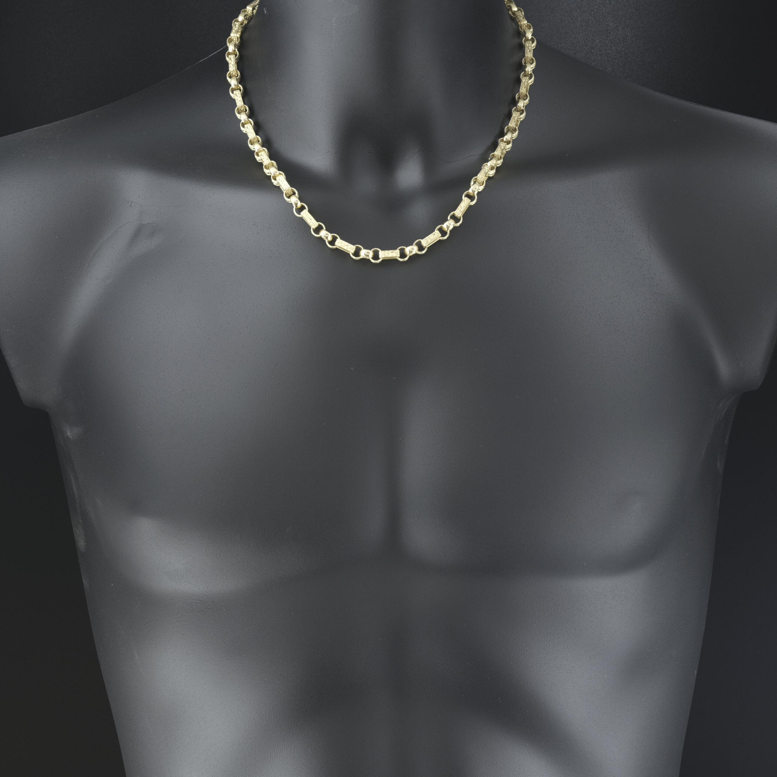 9ct Yellow Gold Gypsy Link Chain 20" 6.5mm - Image 2