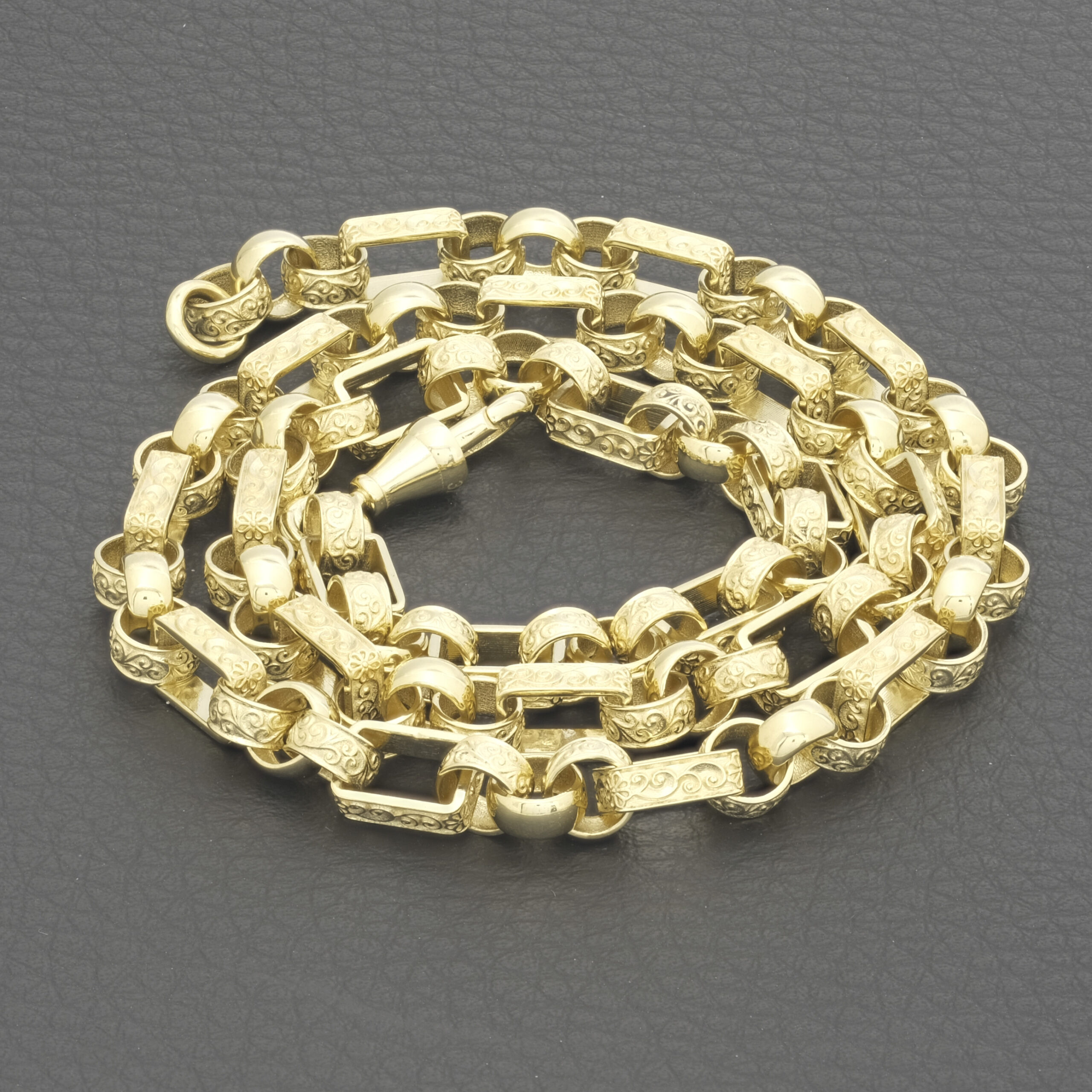 9ct Yellow Gold Gypsy Link Chain 20" 6.5mm - Image 5