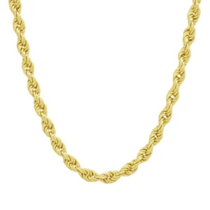 9ct Yellow Gold Rope Chain 24″ 5.5mm