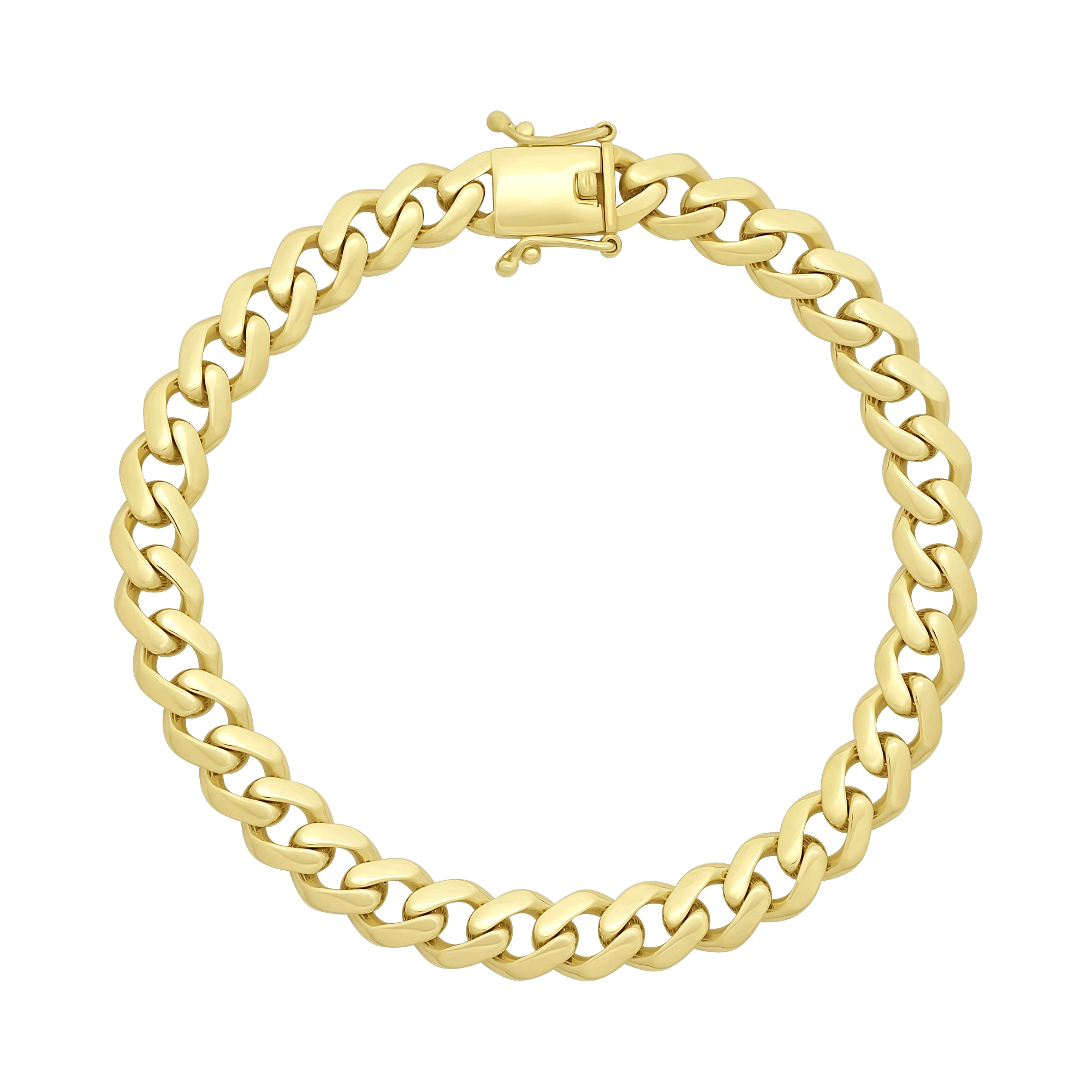 9ct Yellow Gold Cuban Bracelet 8'' 7.5mm