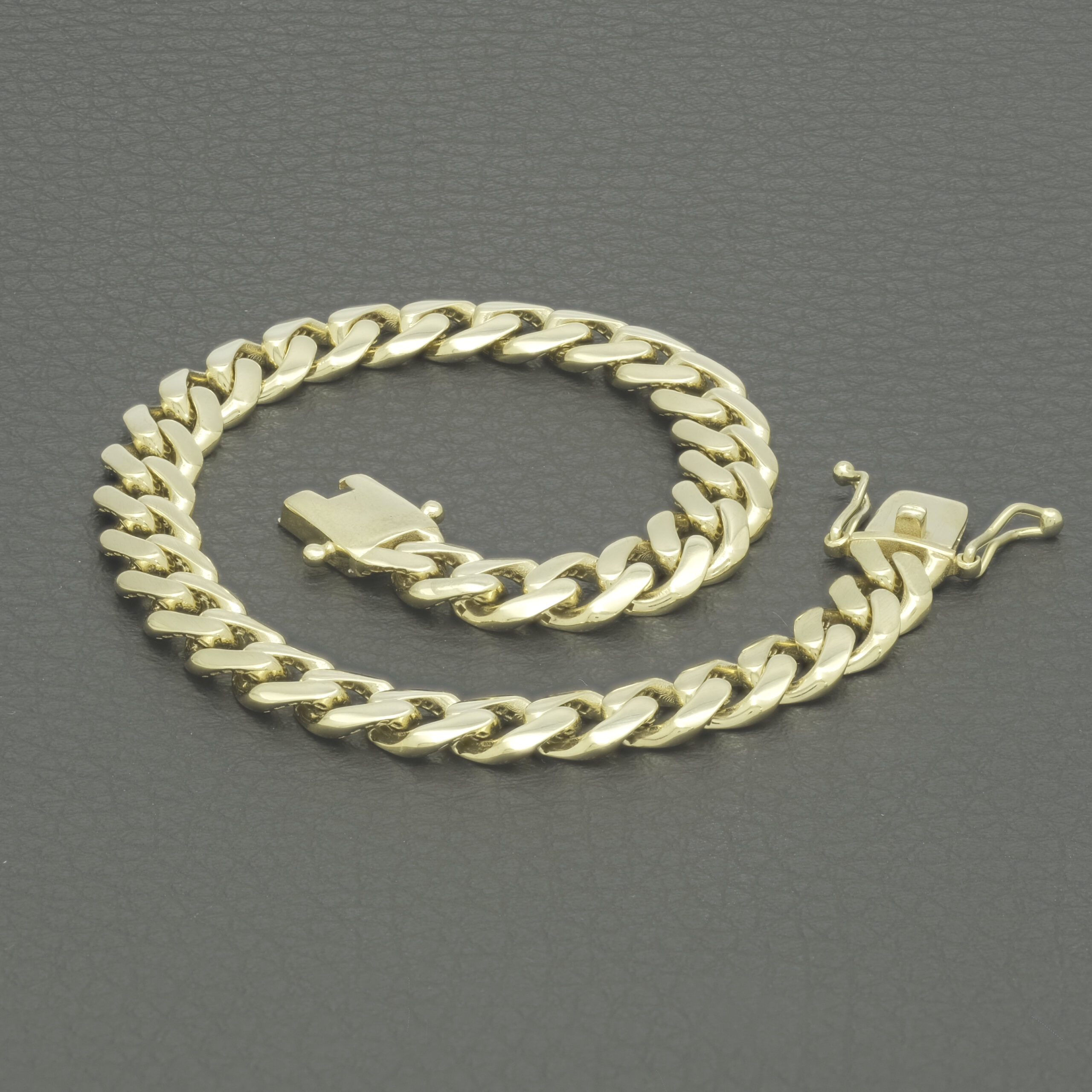9ct Yellow Gold Cuban Bracelet 8'' 7.5mm - Image 4