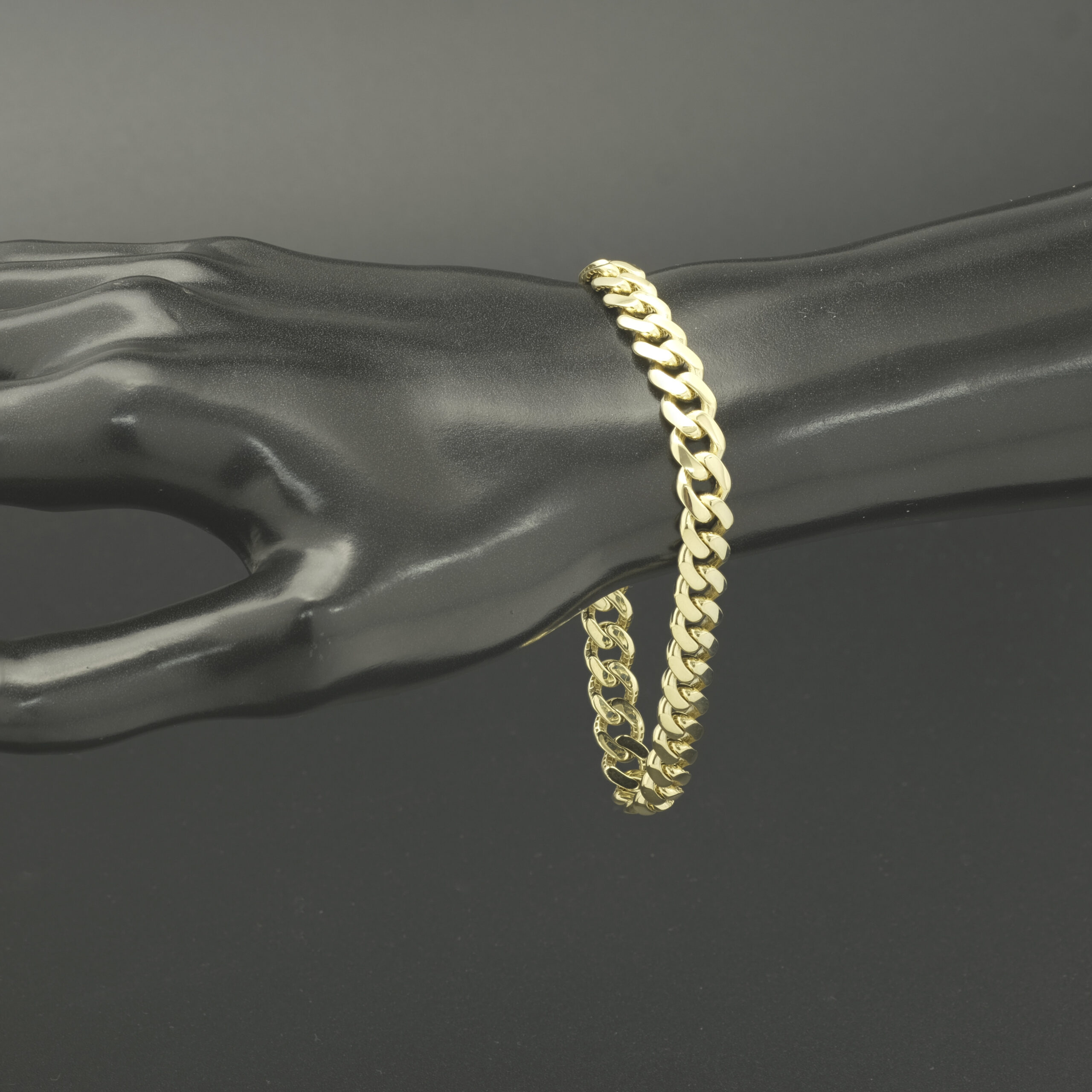 9ct Yellow Gold Cuban Bracelet 8'' 7.5mm - Image 3