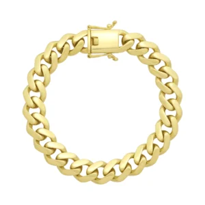 9ct Yellow Gold Cuban Bracelet 8” 11mm
