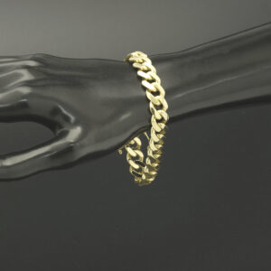 9ct Yellow Gold Cuban Bracelet 8&#8221; 11mm